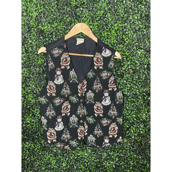 Bobbie Brooks Vest, Vintage Christmas Vest, Size L - Picture 4 of 6